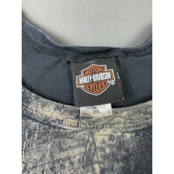 Vintage Y2K Harley Davidson Charleston West Virginia Goth Womens Shirt Art Tee - Picture 7 of 9